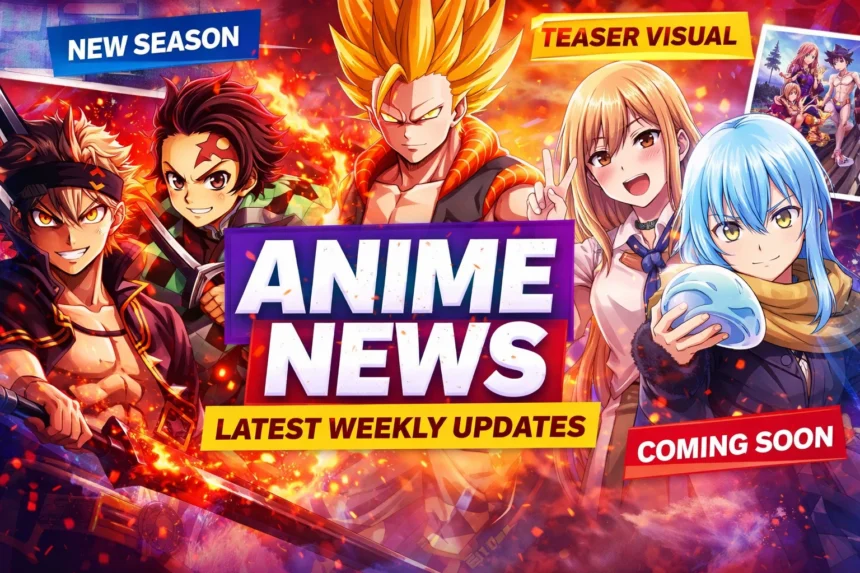 latest anime news weekly updates banner featuring popular anime characters and new season announcements