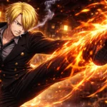 Sanji cool face with cigarette One Piece anime